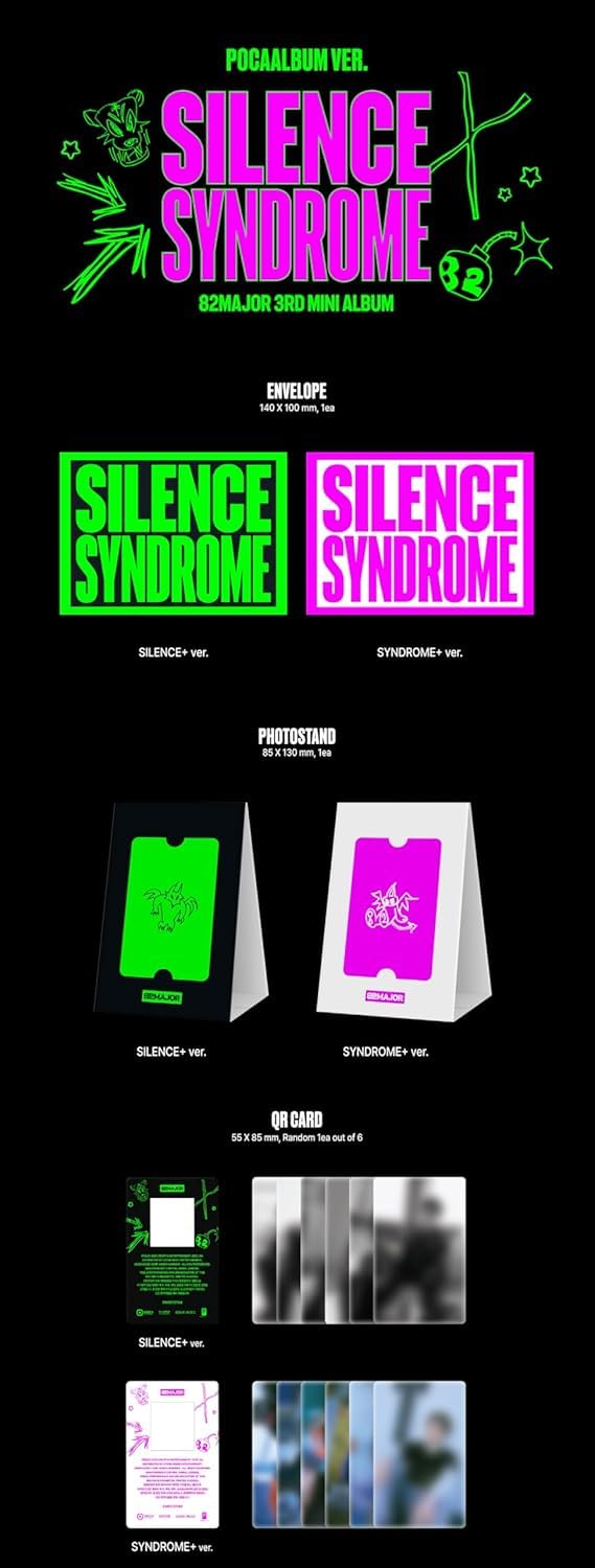 82MAJOR Silence Syndrome 3rd Mini Album with Tracking Sealed 82 MAJOR (POCA SYNDROME+ Version) + Extra photocards