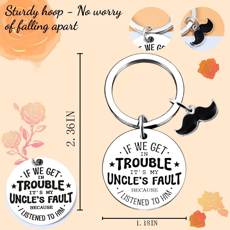 Best Uncles Ever Gift Uncle Gifts from Niece Nephew Funny Uncle Keychain Uncles Halloween Birthday Christmas Gifts from Niece Nephew Fathers Day Present for Uncle
