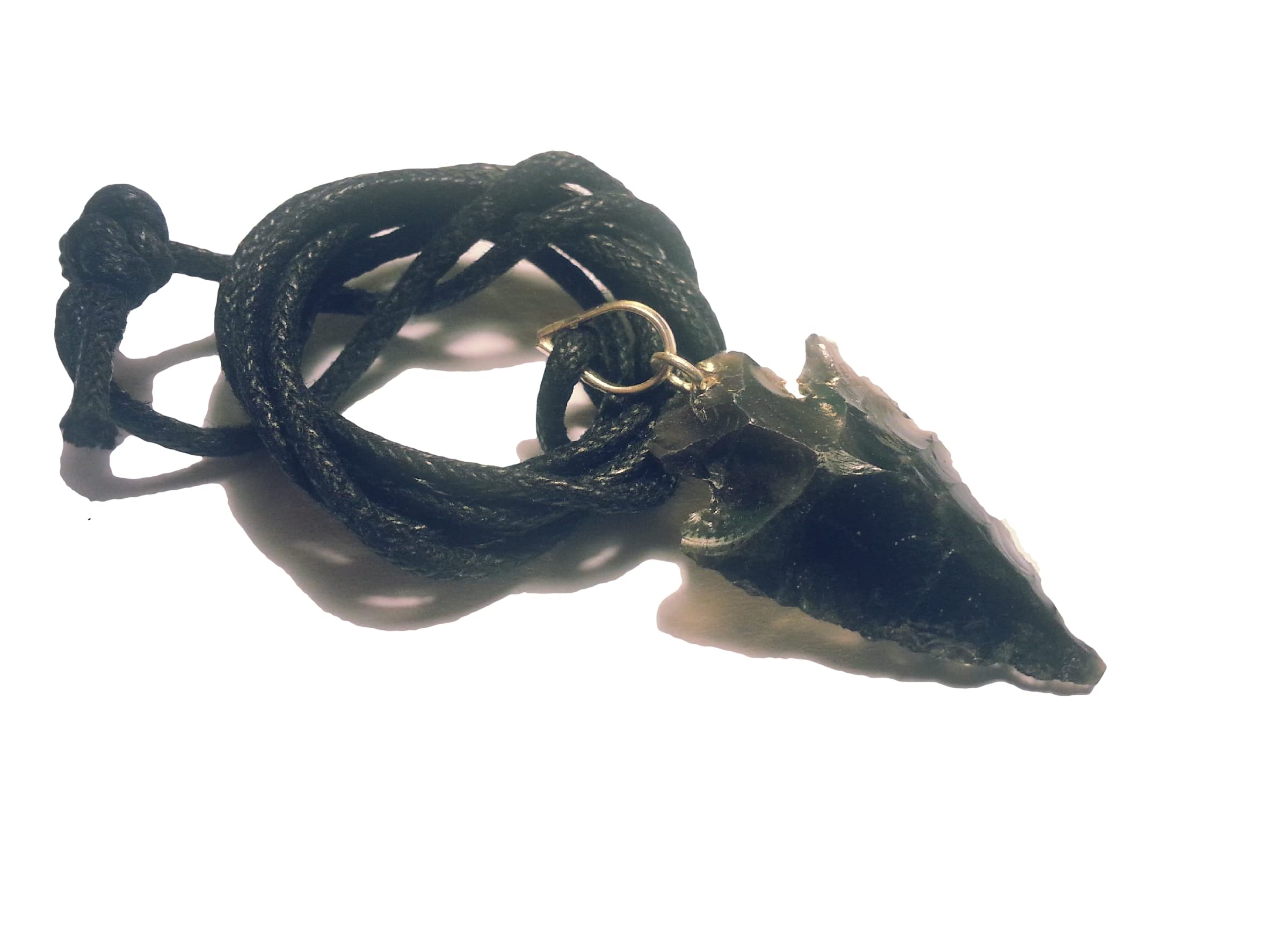 Animus Imperat Small Obsidian Arrowhead Pendant Necklace, file