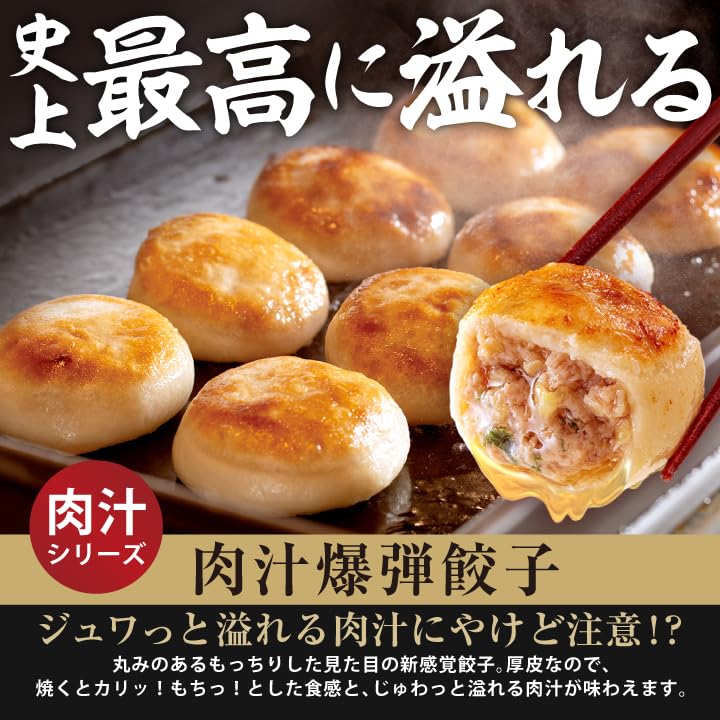 Amazon | 大阪王将 肉汁爆弾餃子20個+肉汁大粒餃子24個 冷凍食品 惣菜