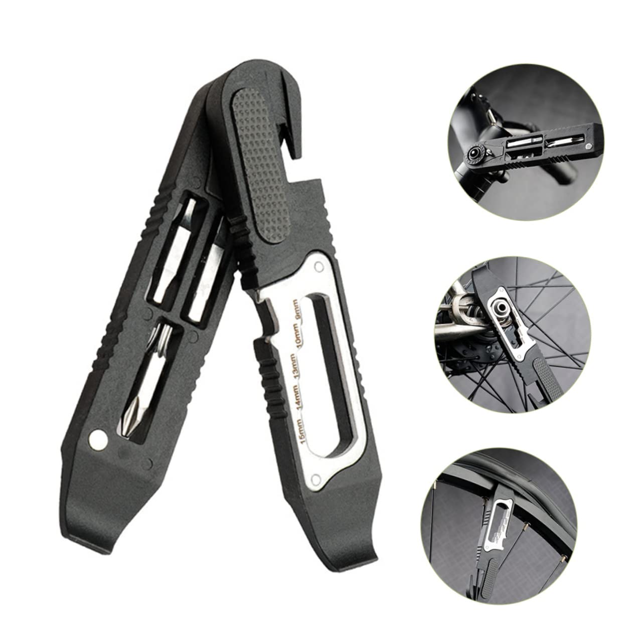 Sosoport Kit di Riparazione Strumento di Riparazione dei Pneumatici Leva per Pneumatici per Bici Strumento per La Riparazione della Bicicletta Cucchiaio per Pneumatici Nero Ferro da Stiro