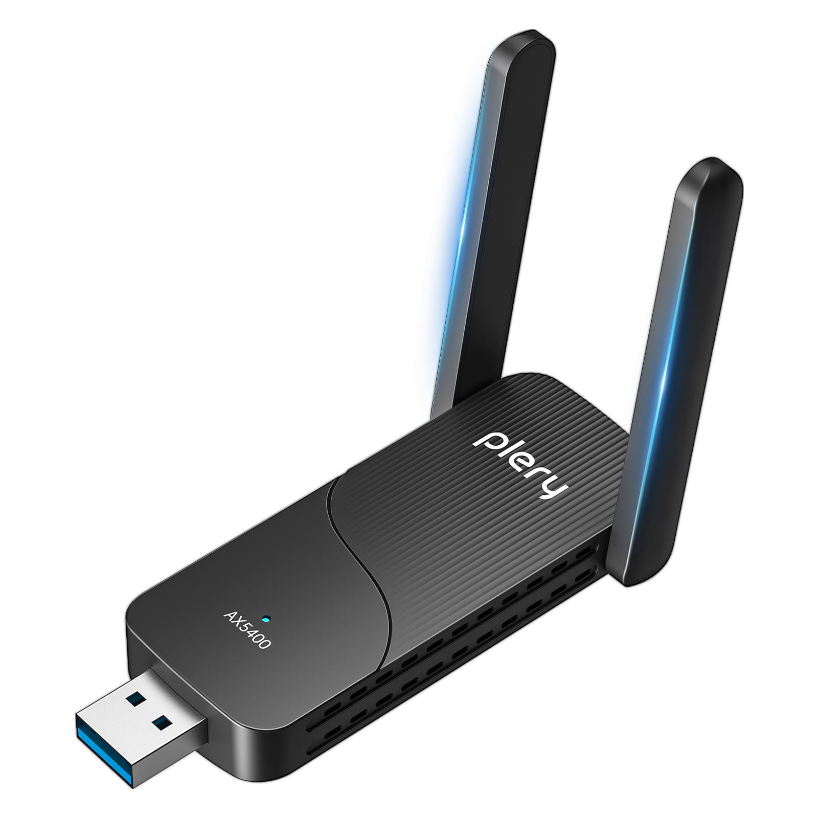 AX5400 - Adaptador WiFi 6 para PC de escritorio, adaptador de red inalámbrico USB de largo alcance de triple banda, dongle WiFi de latencia ultra baja con 2.4 GHz/5 GHz/6 GHz, antena de alta