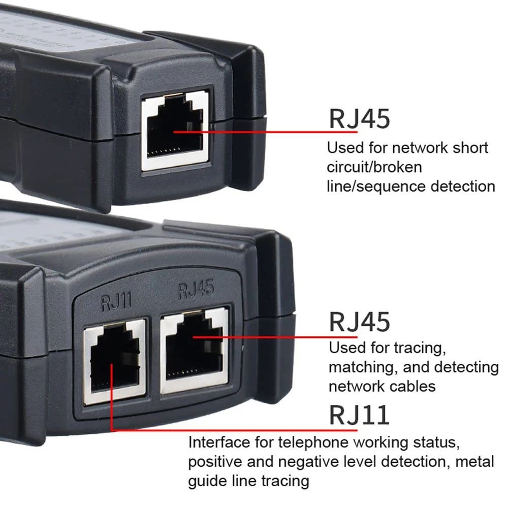 /G Detector de Voltaje GT67 Probador de Cable LAN antiinterferencias Rastreadores de Cable de Red Tóner de Cable Analizador de LAN Ethernet RJ45 RJ11 Indicador de Voltaje