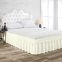 Vista 31 de Falda de cama de doble tono, color borgoña, tamaño Twin de 16 pulgadas, caída a medida, de ajuste fácil, suave, doble cepillado, de microfibra