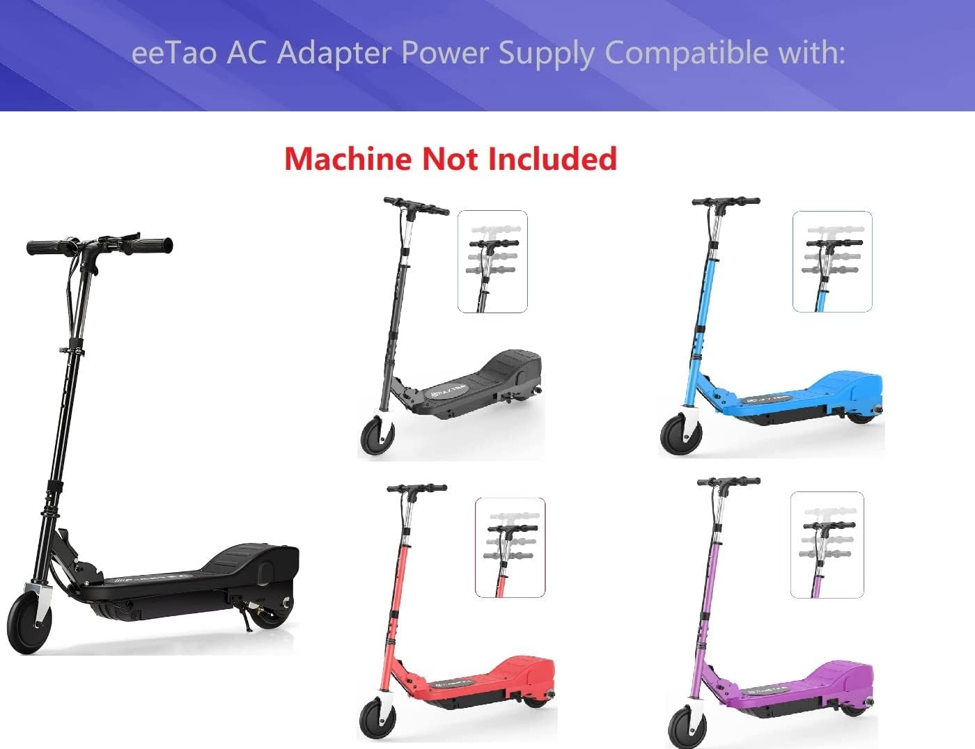 24V AC/DC Adapter Compatible with Maxtra E100 E120 120W 24 Volt Lead-Acid SLA Battery Adjustable Folding Commuter Kids Electric Scooter Powered Motorized Bike 24VDC Power Supply Cord Charger