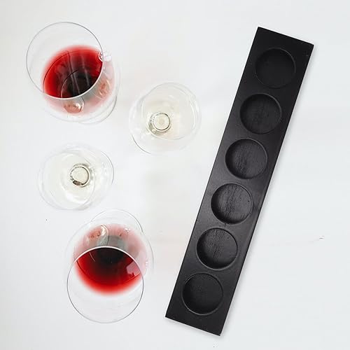 Miniatura 5 de Kichvoe Organizador de vasos de chupito de madera y copas de vino, soporte compacto para vasos de whisky, diseño elegante para bares, restaurantes y