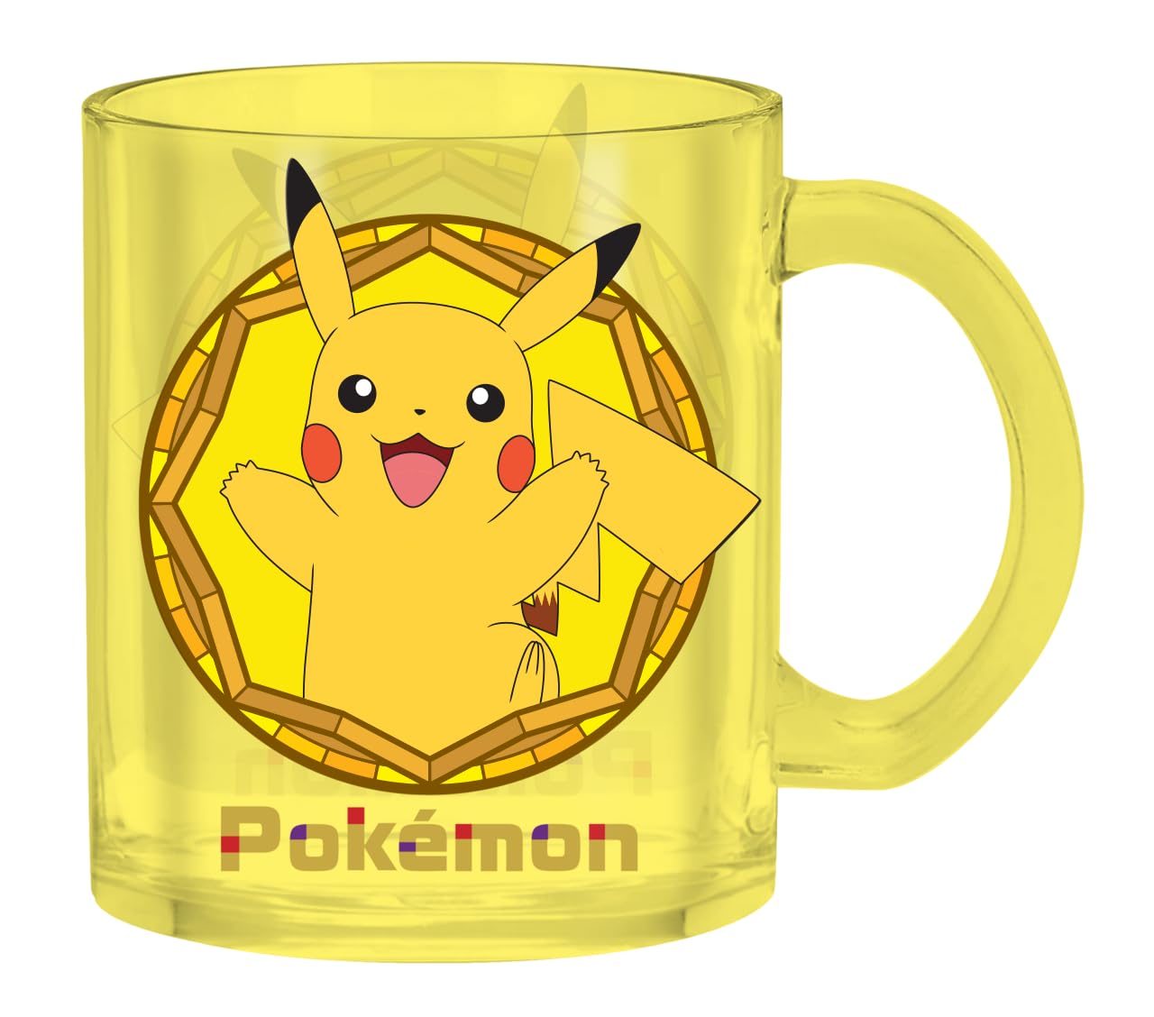 Amazon.com | Silver Buffalo Pokémon Stained Glass Coffee Mug