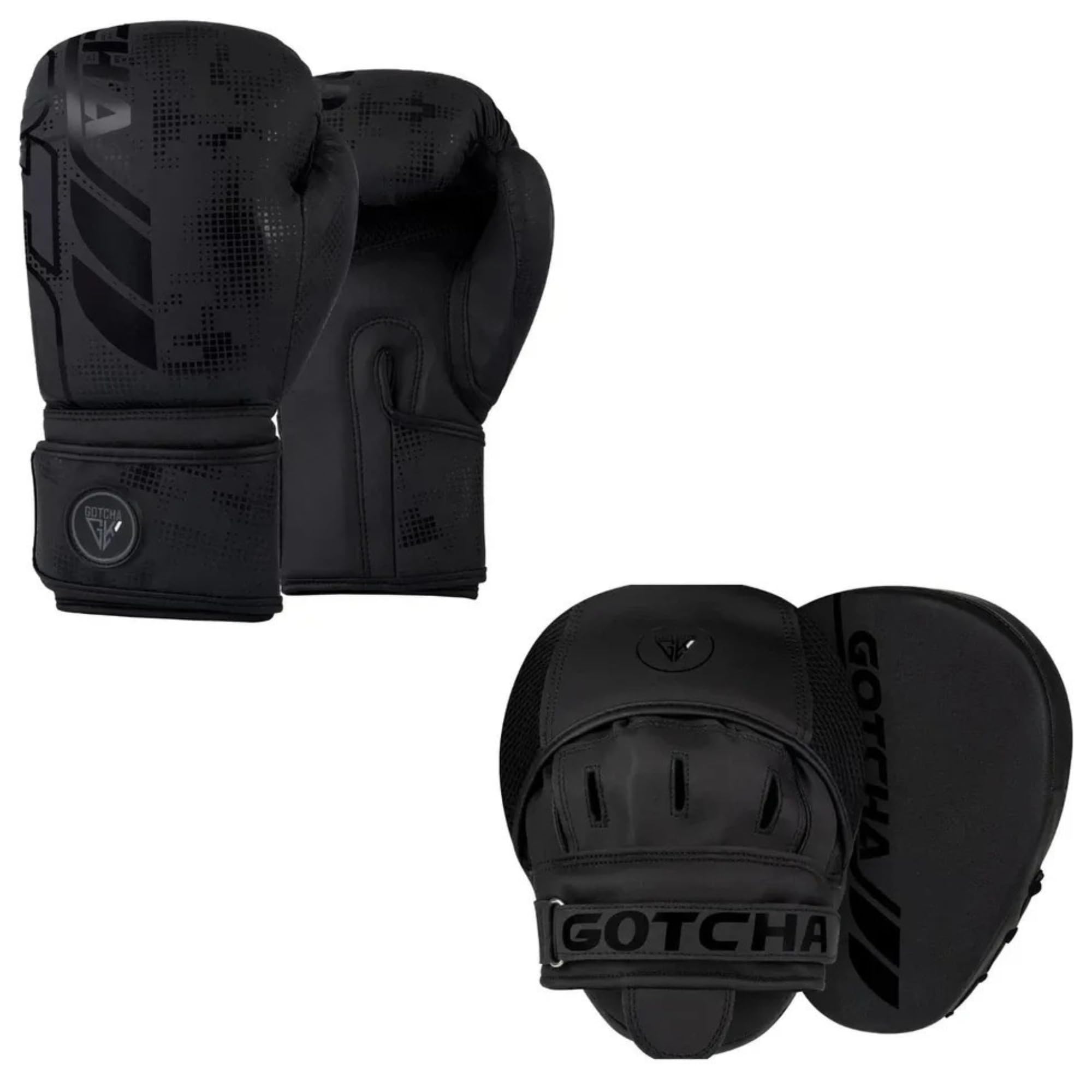 Boxing Gloves & Pads Set - Adults & Kids Focus Mitts (14 oz)