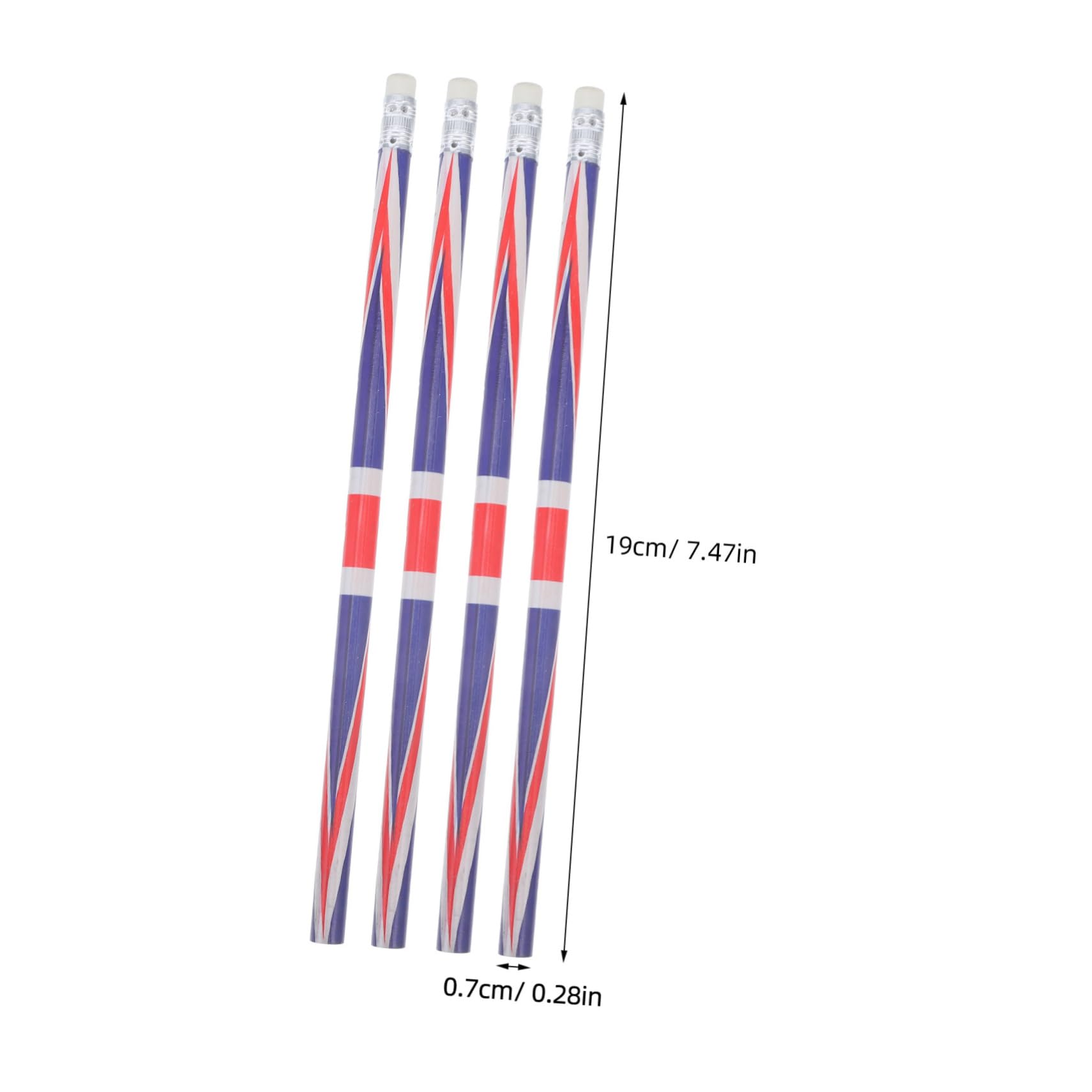 Housoutil Lápices de Madera para Colorear Diseño de Bandera Inglesa 60 Unidades Multiusos para Manualidades y Actividades Escolares