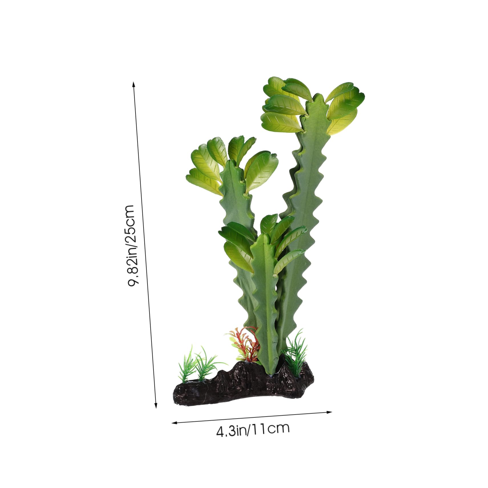 Sosoport 2pièces Plante De Cachette pour Lézard Fausse Plante Résine pour Terrarium Décoration Naturelle pour Reptiles Et Amphibiens pour Aquariums Et Terrariums