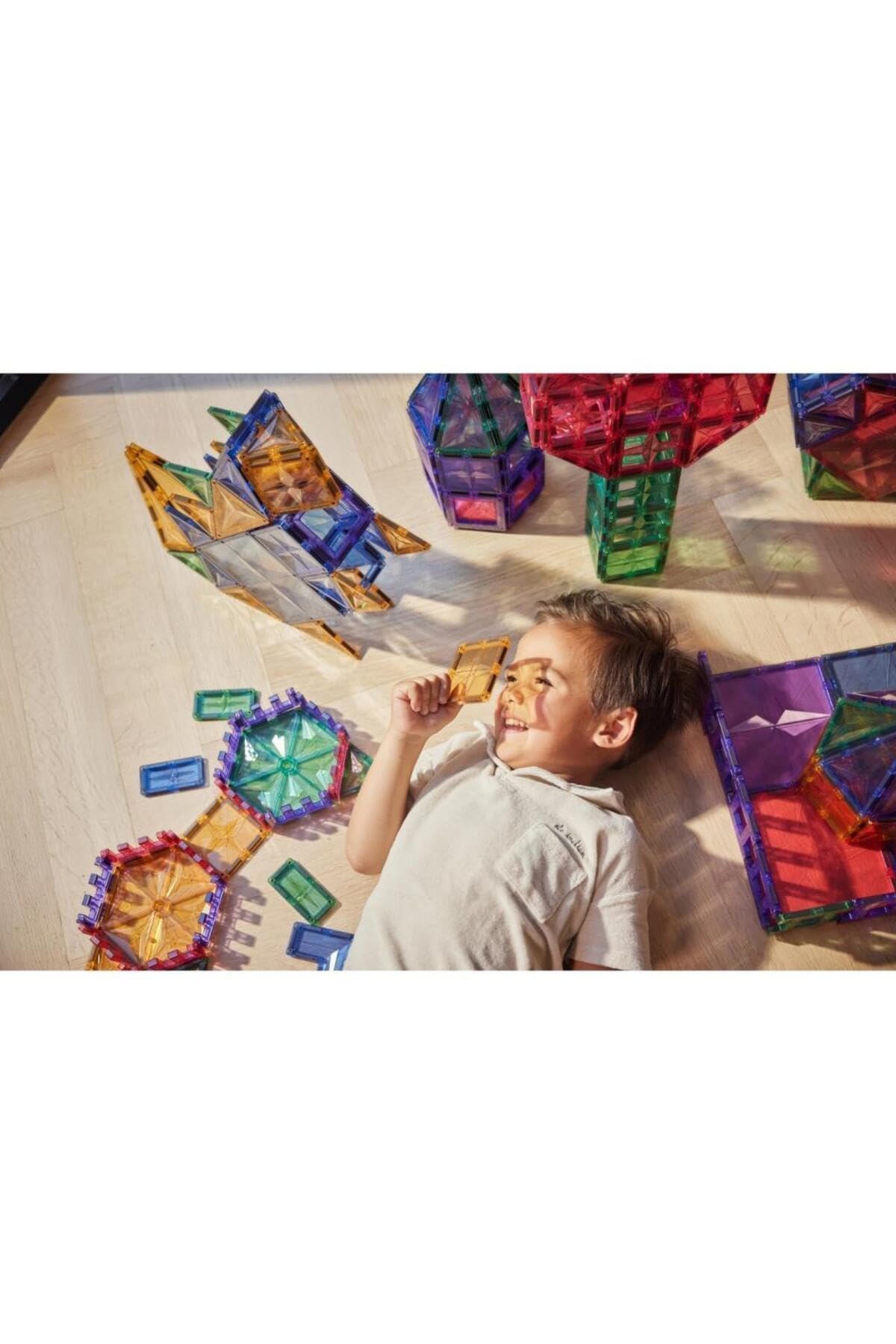 Mega-Kreativ-Bausatz in Pastellfarben 210 Teile großes Set, langlebiges Magnetspielzeug, abwechslungsreiche Formen, Robustes Lernspielzeug, erweiterbare Sets, für Kinder ab 3 Jahren