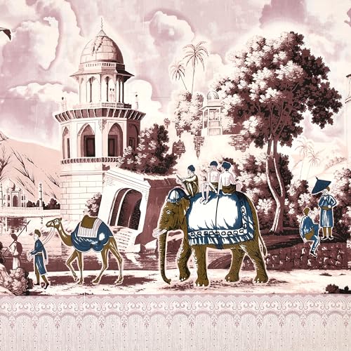 Image of 240 TC 100% Cotton Bedsheet for Double Bed King Size with 2 Pillow Covers | Breathable & Super Soft Rajasthani Sanganeri Jaipuri Printed Bed Sheet -108 * 108 Inches (Elephant 2)