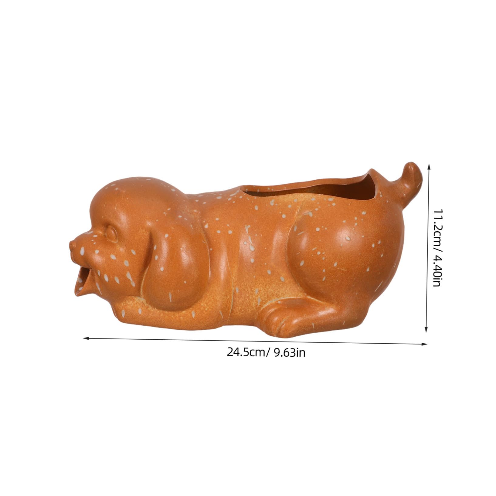 Fontana da Tavolo in Ceramica per Acquario con Statua Cane e d Acqua Decorazione per e Giardino Accessorio Interattivo per Stimolare Attività dei Pesci