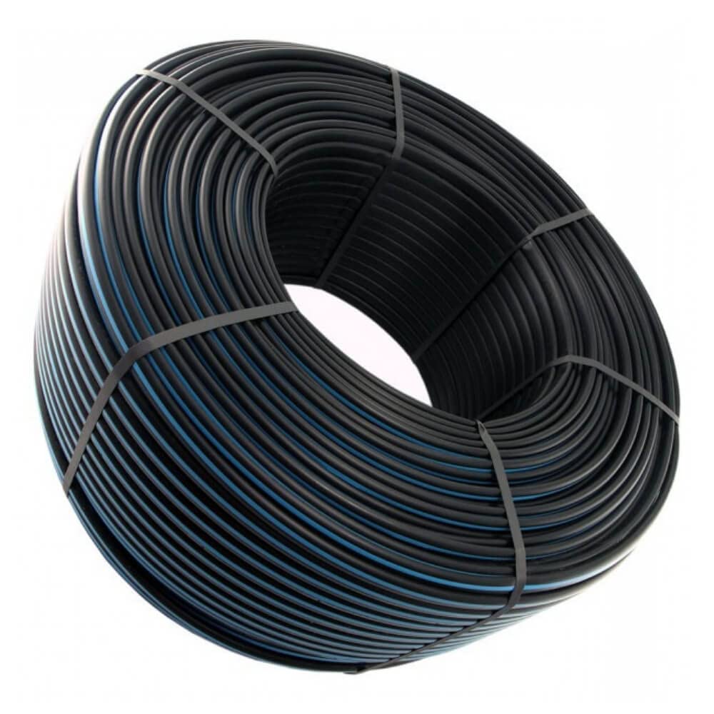 GNCGarden Tubería Riego Alimentaria Polietileno 16 Bar. Tubería de polietileno Alimentaria Baja Densidad 20mm Bobina de 100 METROS. Color negro. Máxima calidad.