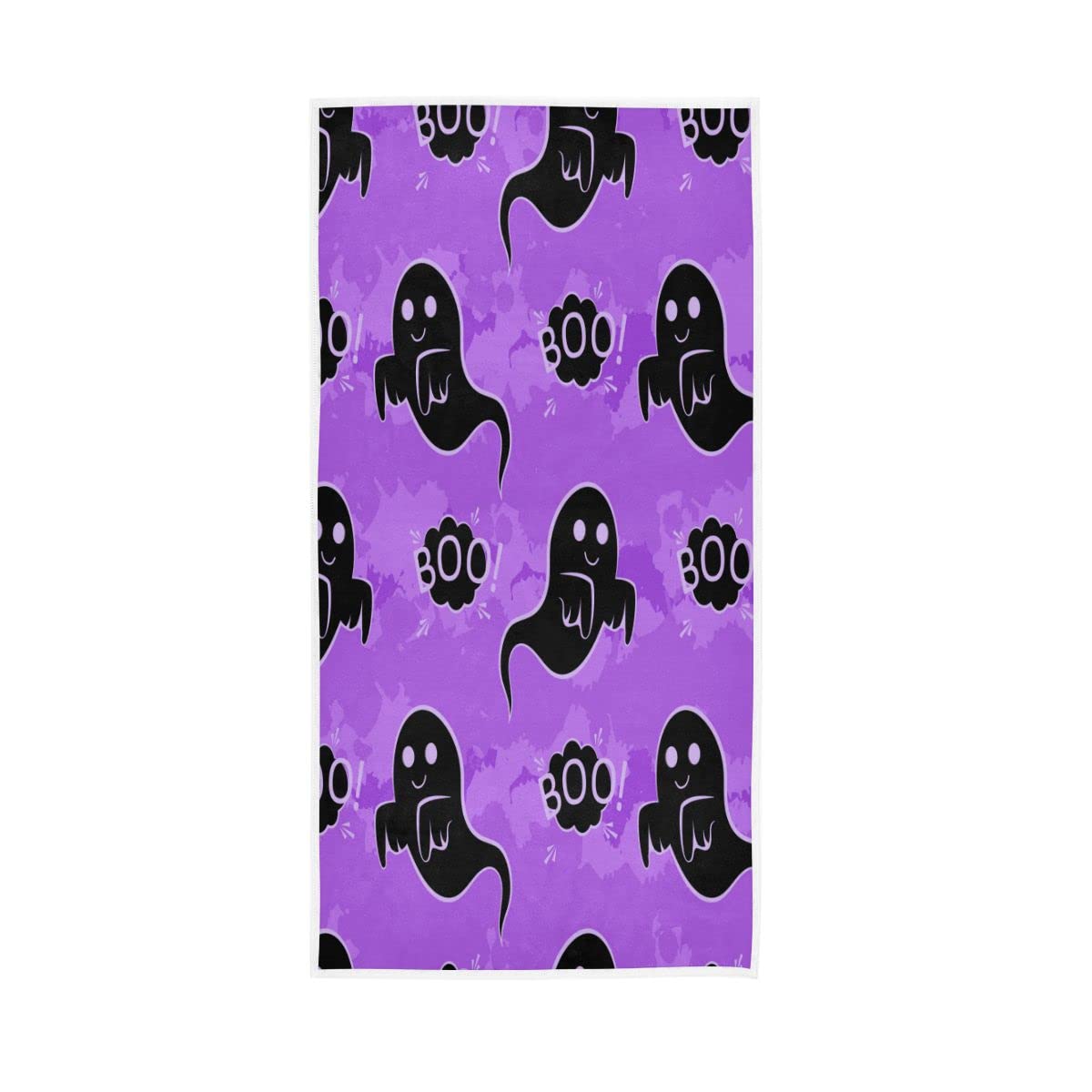 LSRCPD Abstract Halloween Boo Soft Hand Towels Absorbent Bath Towel for Bathroom Hotel Gym Spa 30"x15"