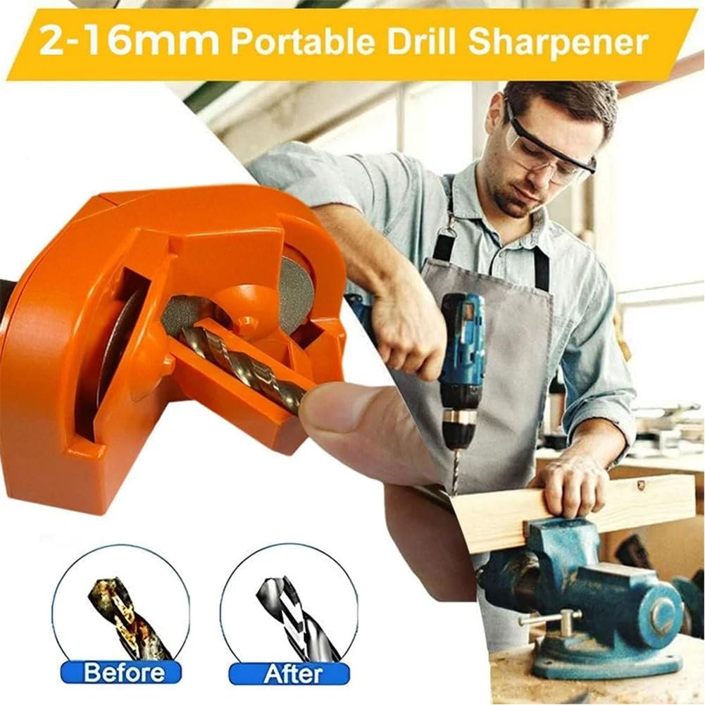 Affilatrice per punte da trapano multiuso, affilatrice per punte da trapano per tutte le punte (5/64''- 5/8''), affilatrice per punte da trapano multiuso, utensile per affilatura per smerigliatrice