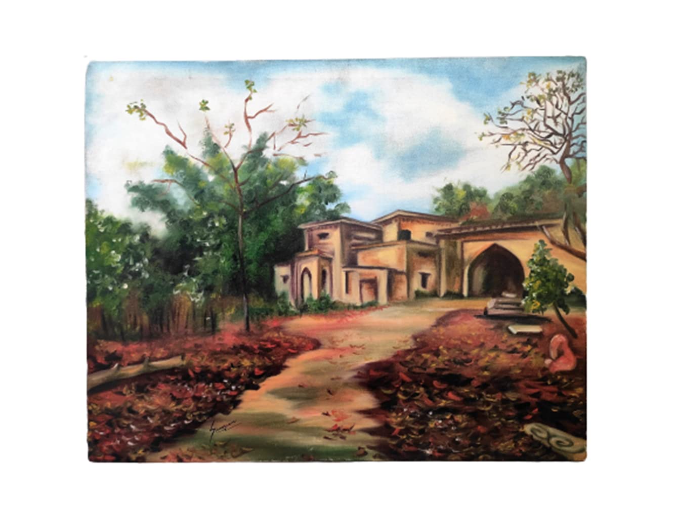 Artist Samreen Oil Painting on Canvas stretched on wooden frame(16 x 20 inches)-picture-27