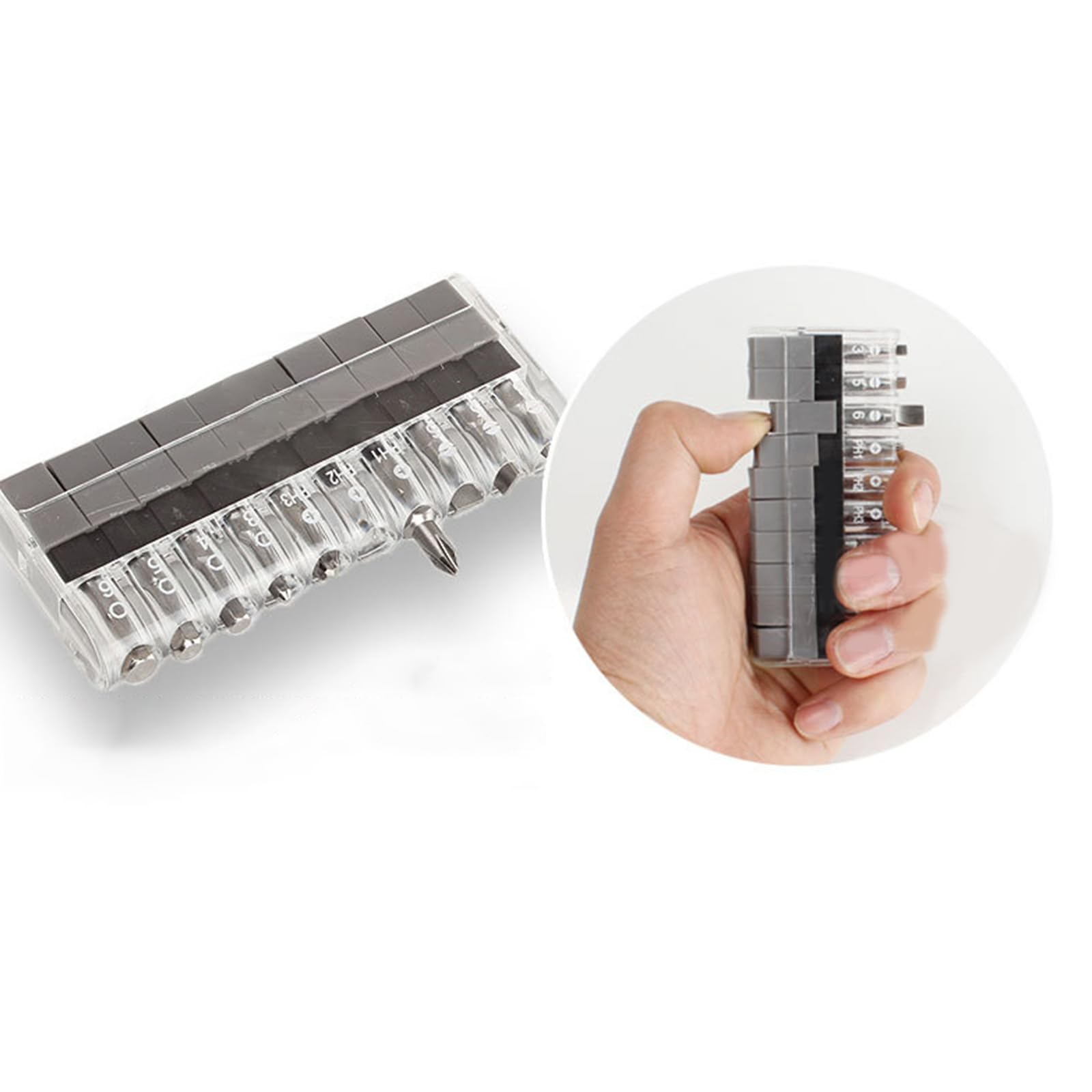 Juego de 10 destornilladores de carraca con combinación de tornillos positivos y negativos, destornillador de carraca, herramienta de reparación, herramienta de combinación de destornilladores