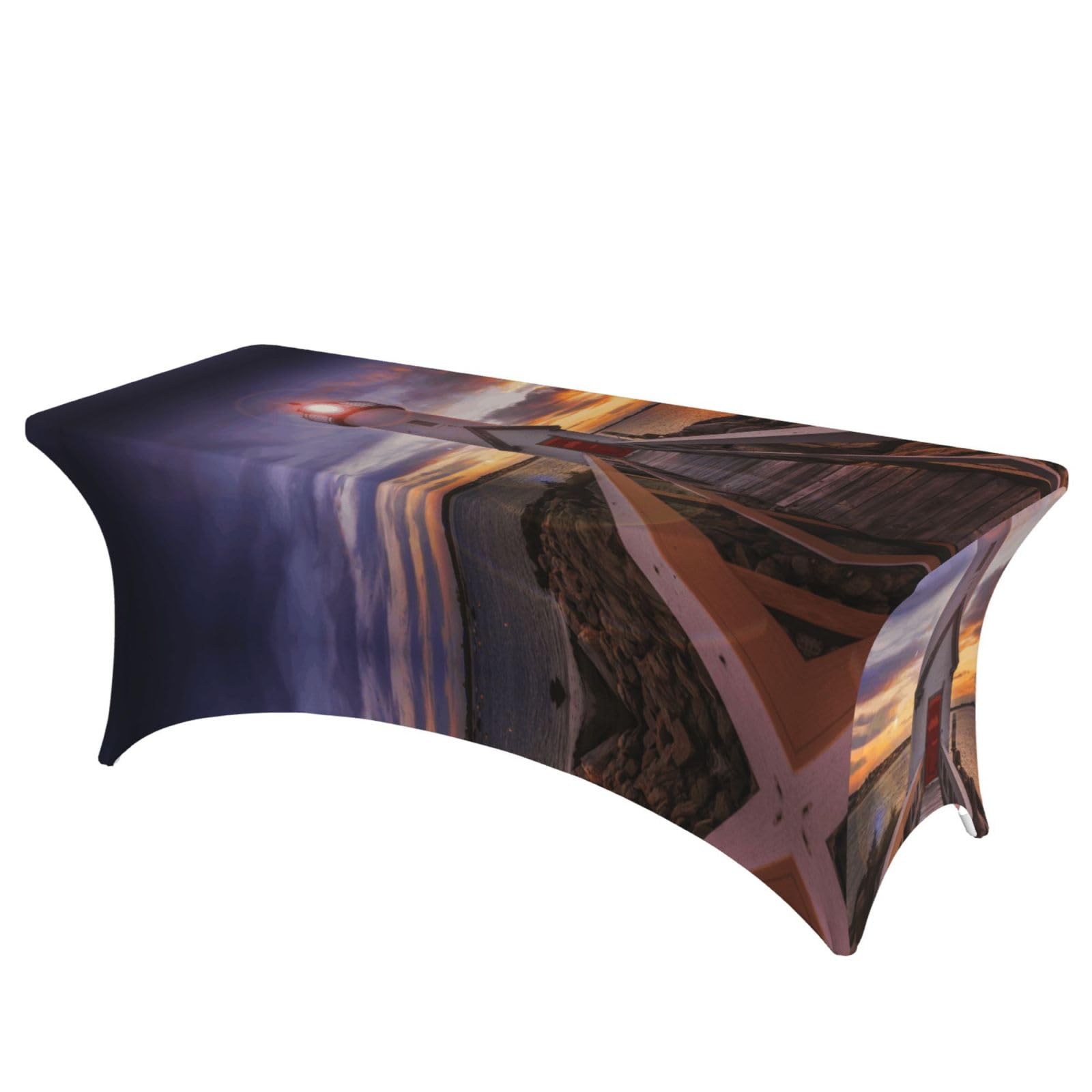 ERCgad Lighthouse Print Rectangular Tablecloth Dining Banquet Party Events Home Celebration Table Cover