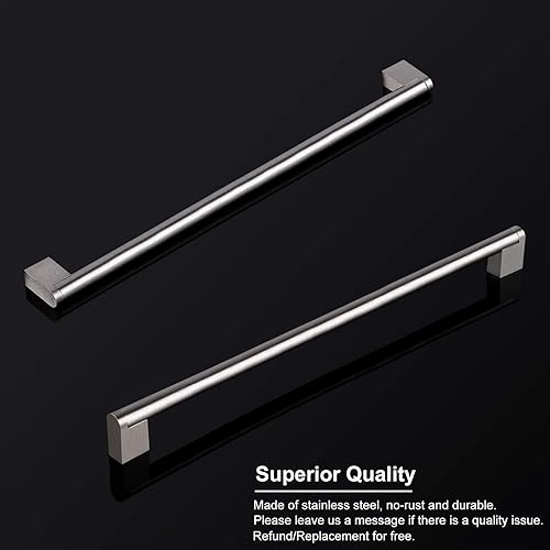 Miniatura 2 de Knobonly - Paquete de 30 manijas de gabinete de 12-35 pulgadas entre los agujeros, tiradores de níquel cepillado, herrajes para gabinetes de cocina,