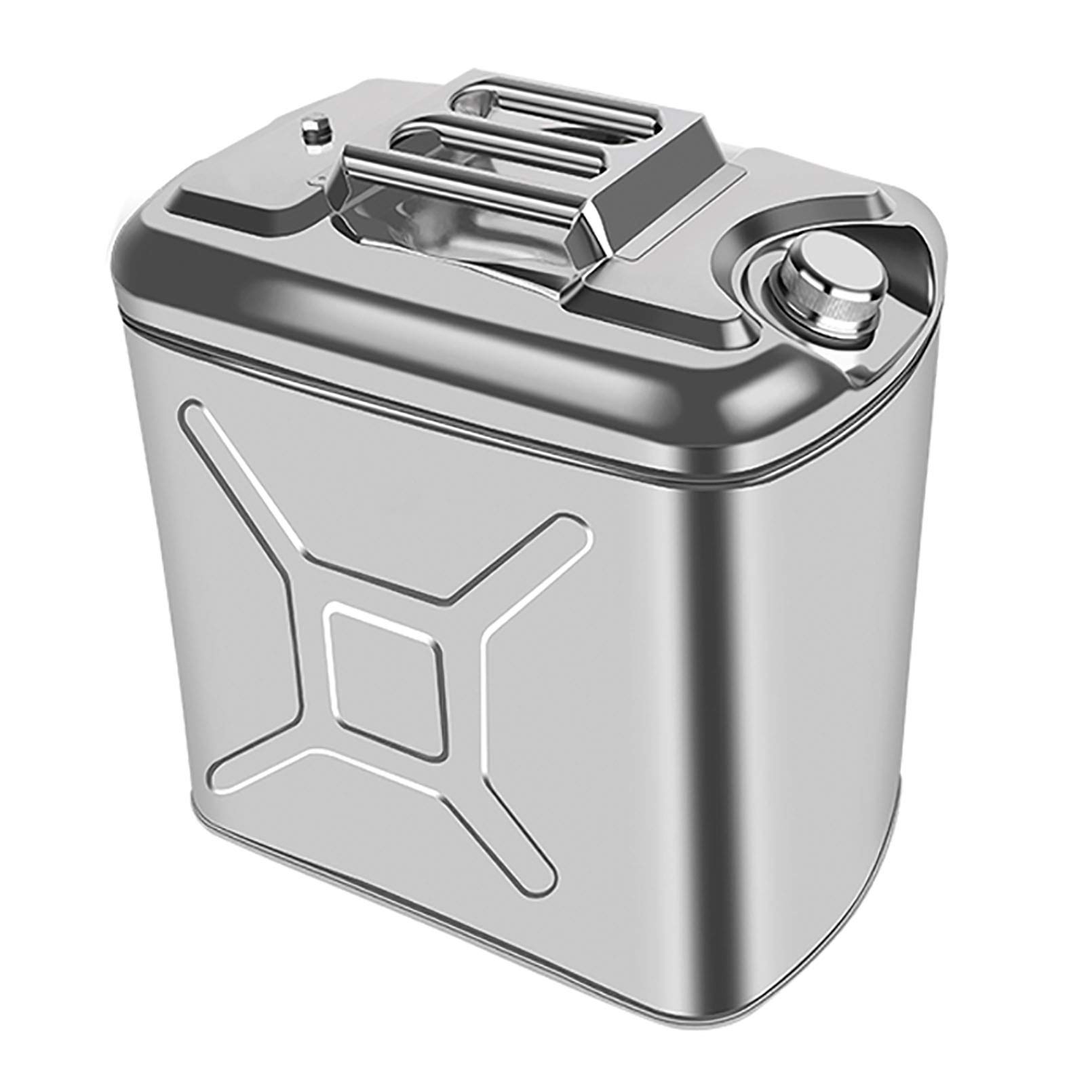 Portable Portable Gas Fuel Tank Jerry Can 20ltr Polished Stainless Steel. Fuel, Petrol, Diesel, Water for Car Truck Air Diesel Parking Heater