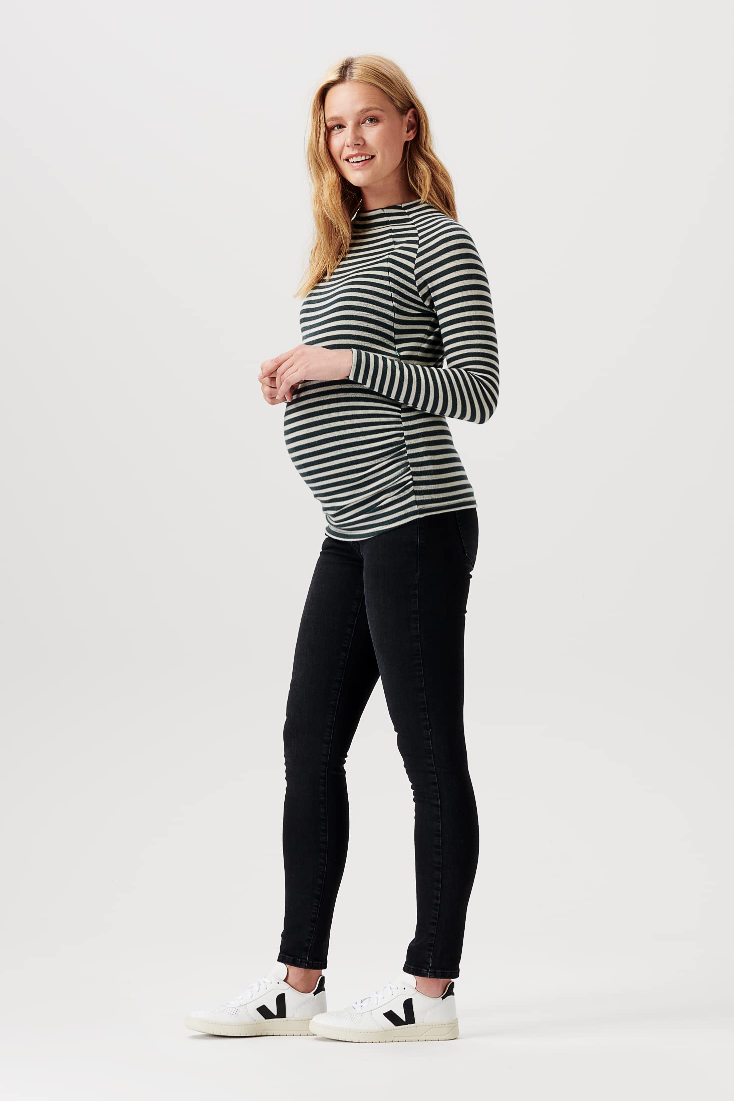 Noppies Top Pomeroy Nursing Long Sleeve Camiseta, Green Gables-P982, 44 para Mujer