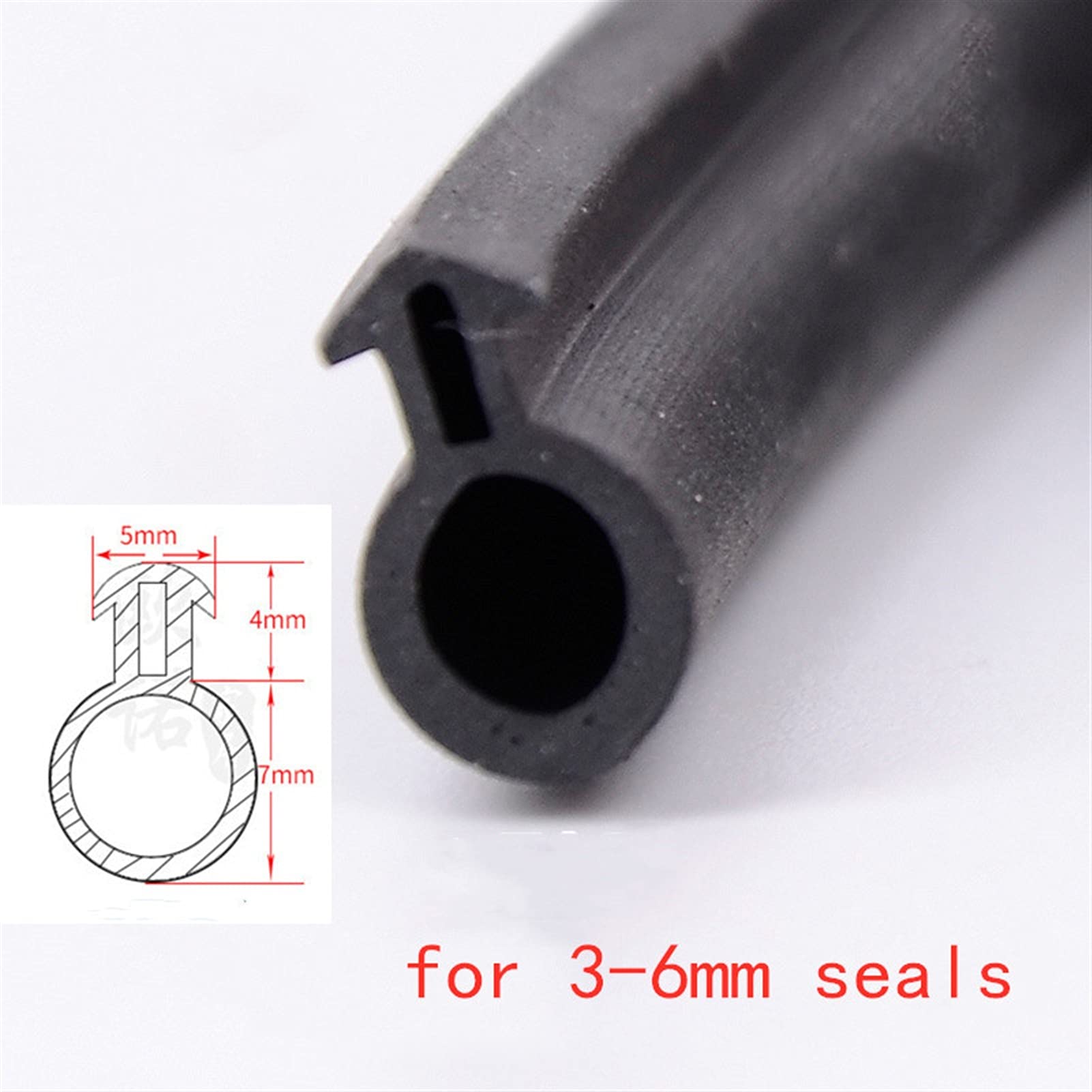 Dichtungsband für Türen Fenster Gummi-Türfenster-Dichtungsstreifen Schalldichter wasserdichte staubdichte Dichtungsbandwetter-Stripplücke Füllerfenster-Hardware (Color : A, Size : 10M)