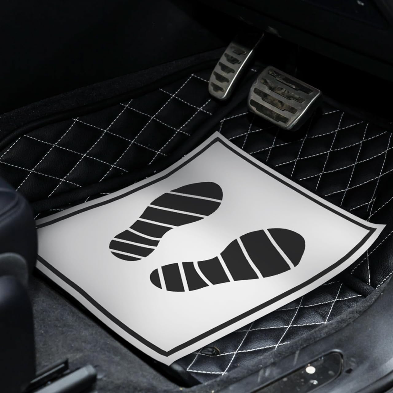 Garneck 100 piezas de felpudos desechables de papel para coche, alfombrillas desechables para protección de vehículos, almohadillas para los pies, alfombrillas de papel, accesorios para automóviles