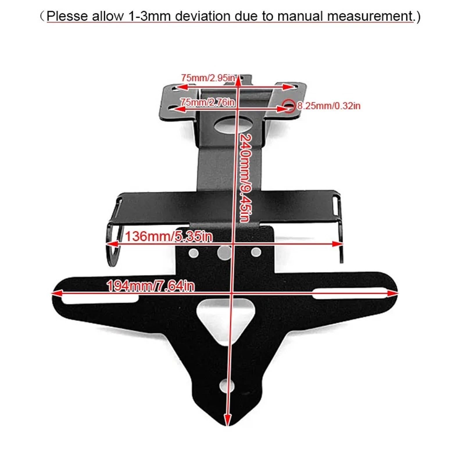 Per YZF-R7 Per YZFR7 2021-2023 Portatarga Moto Telaio Di Coda Posteriore Kit Staffa Parafango Eliminatore Moto Supporto Targa
