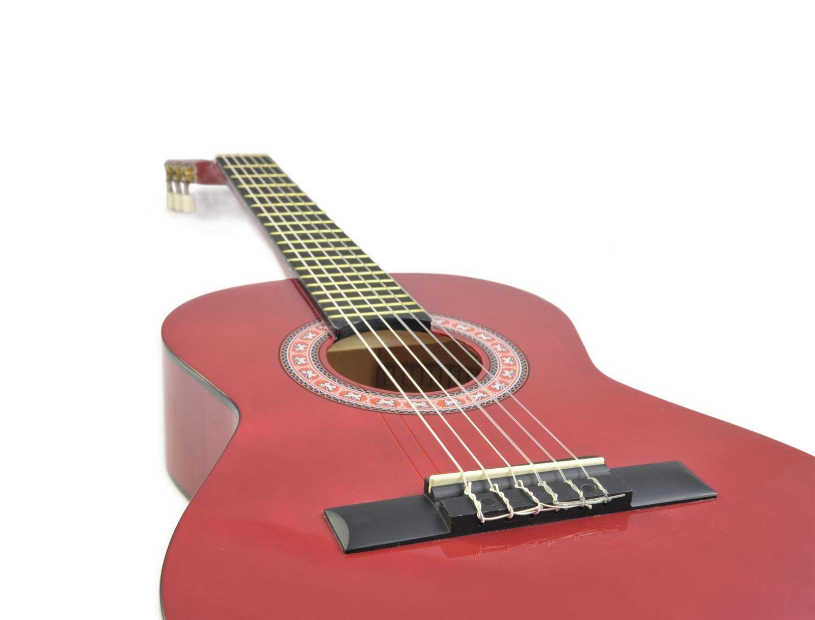 DIMAVERY AC-300 Guitarra Clásica 1/2, de color rojo