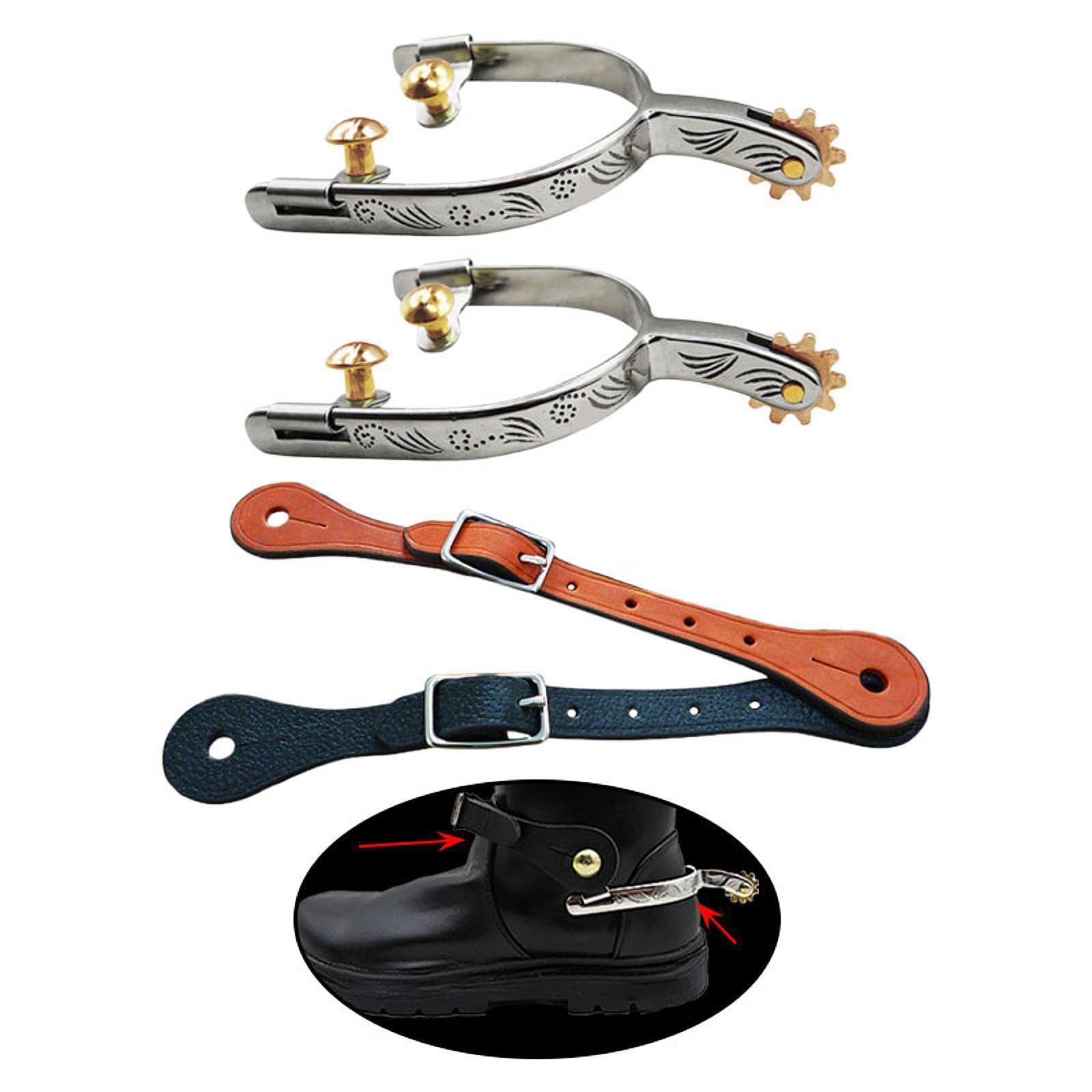 Attrezzatura sportiva per gare di allenamento, feste, professionale, in acciaio Per inox, sperone per stivali da cavallo, decorazione, robusto, per