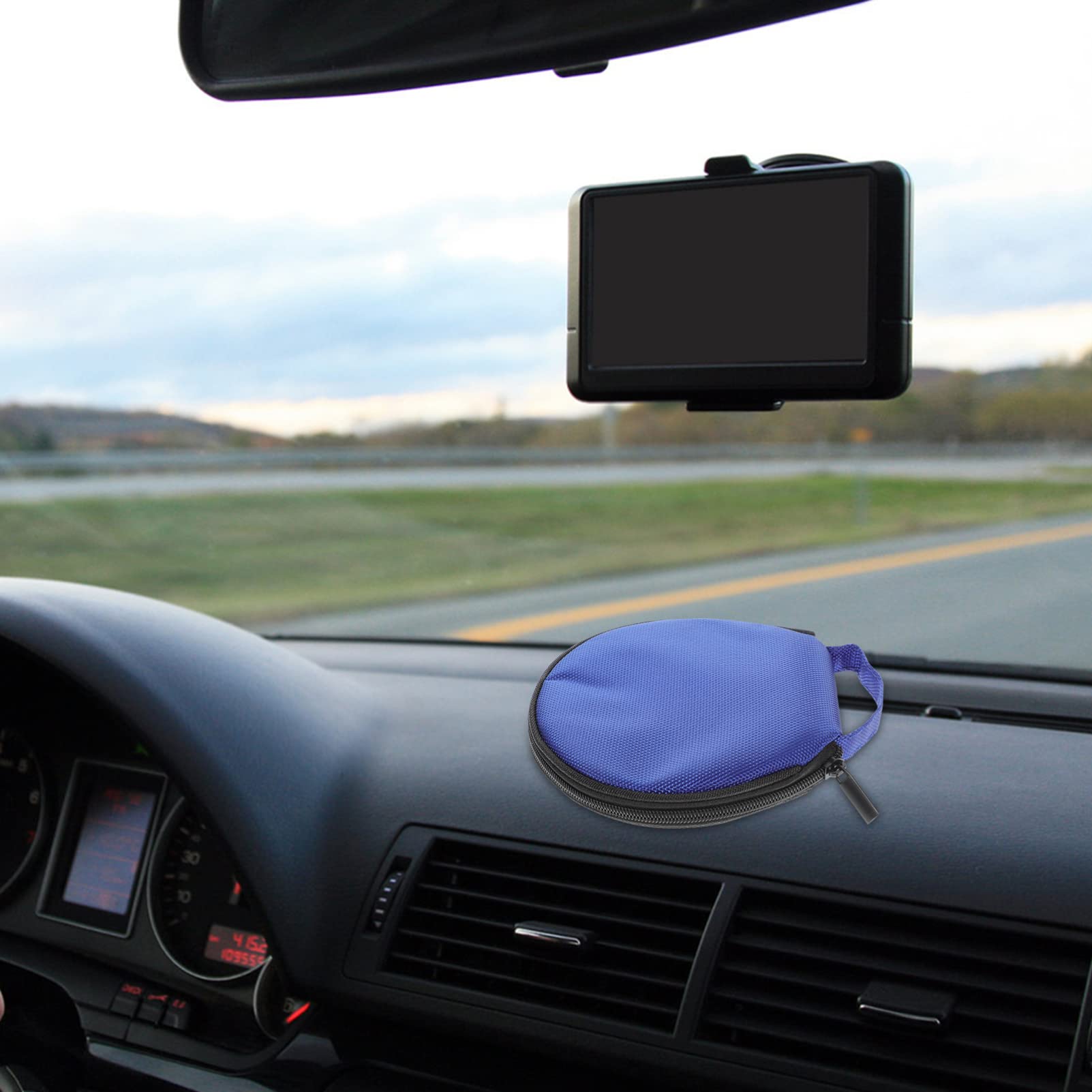 Cabilock Capacity Cd Storage Case Portable Zipper Disc Holder for Car for Organizing DVDs and Protects Against Scratches and Damage