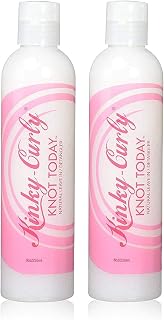 Kinky-Curly Knot Today Leave-In Conditioner Detangler, 2 Pack 8oz - Natural Aloe Vera & Coconut Oil for Curly Wavy Hair