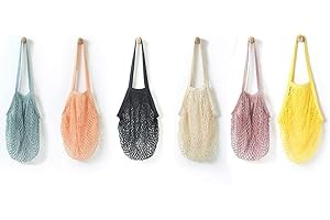 Reusable Garment Storage Bag 6 Pack, (grey blue,Black,Beige,Pink,Purple,Yellow)