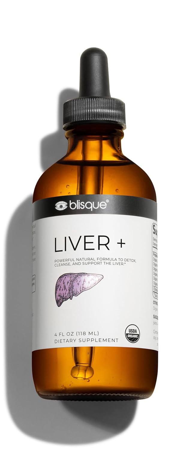 Blisque – Suplemento Orgânico para Suporte ao Fígado com 113g | Aprovado por Médicos | Ingredientes Naturais | Cardo Mariano e Raiz de Dente de Leão | Detoxifique, Limpe e Repare Seu Fígado