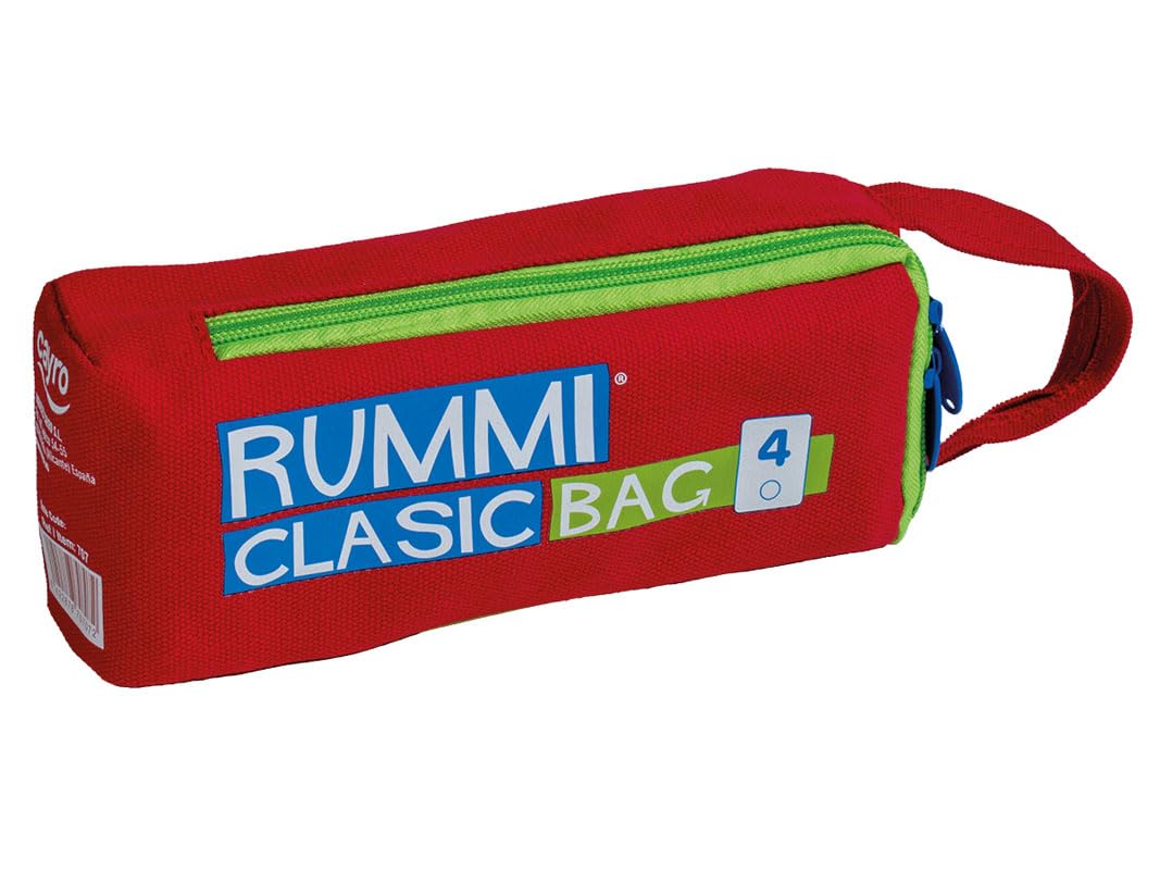 Cayro - Rummi Travel en Bolsa Pequeña - Juego de Mesa Ideal para Viajes - Ideal para Niños y Adultos - Combina Las Fichas para Ganar - +2 Jugadores
