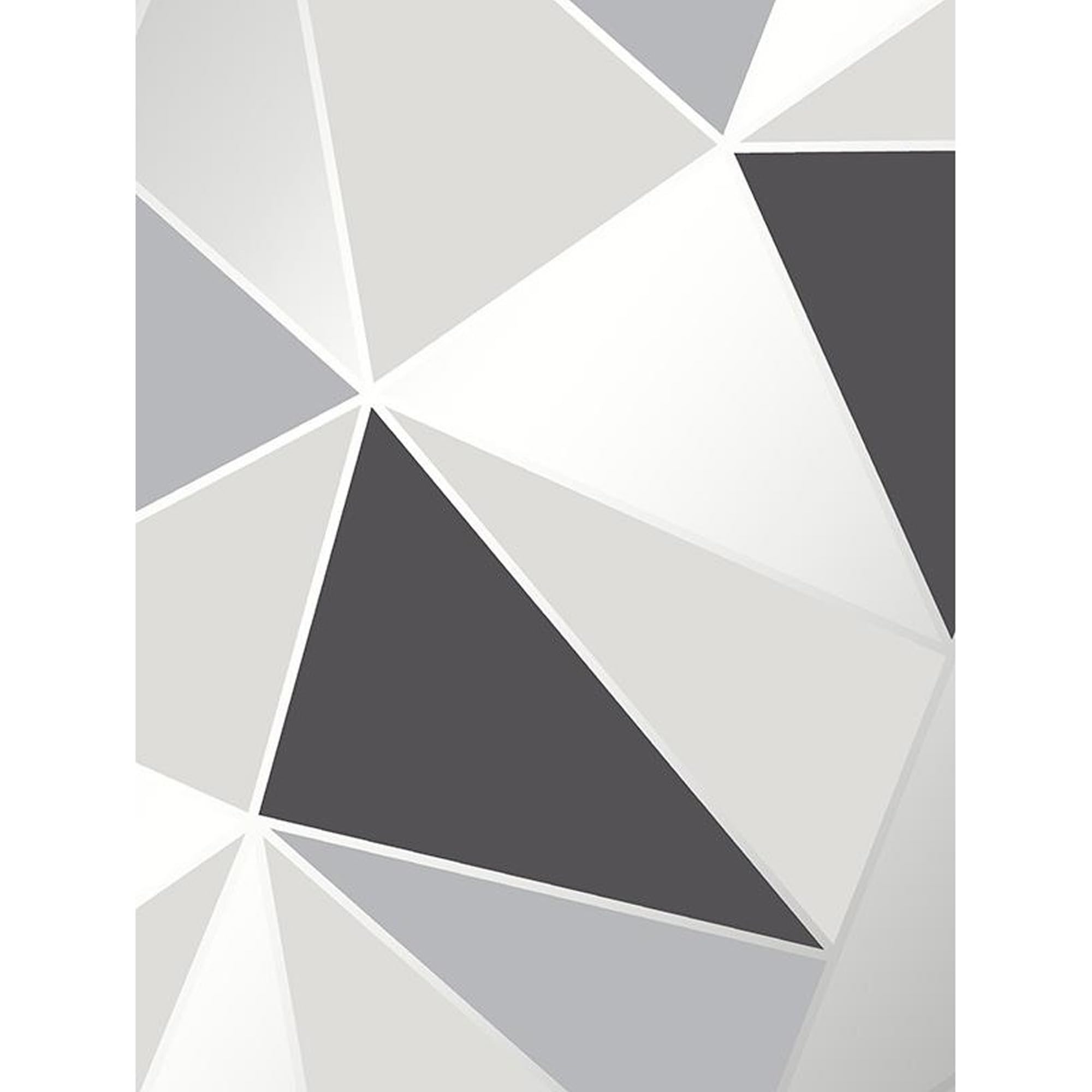 Fine Decor FD41994 UK Apex Geo Sidewall Wallpaper, Black/Silver