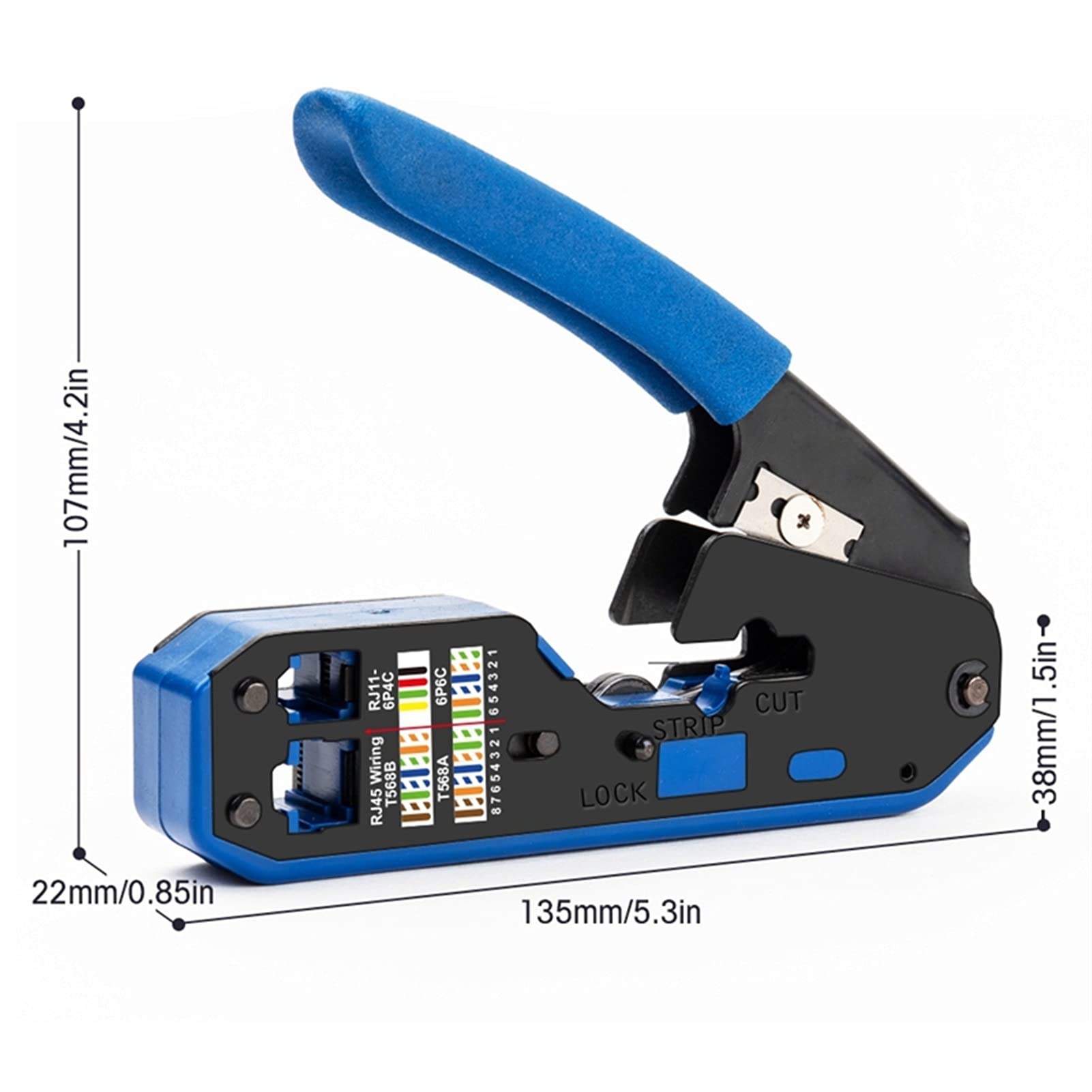 Crimpatrice RJ45 Tool Network Crimper Cable Stripping PLier Stripper per RJ45 Cat6 Cat5e Cat5 RJ11 Connettore RJ12(A2)
