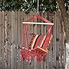 Sedia A Dondolo Sospesa Outsunny - Poltrona Da Giardino O Interni, In Cotone/Poliestere, 100x60x100 Cm, Portata 120 Kg - Foto 5