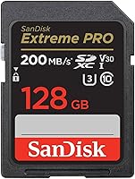 SanDisk Extreme PRO 128GB SDXC UHS-I U3 Card - 200MB/s Read, 140MB/s Write for 4K UHD Video & Burst Shots