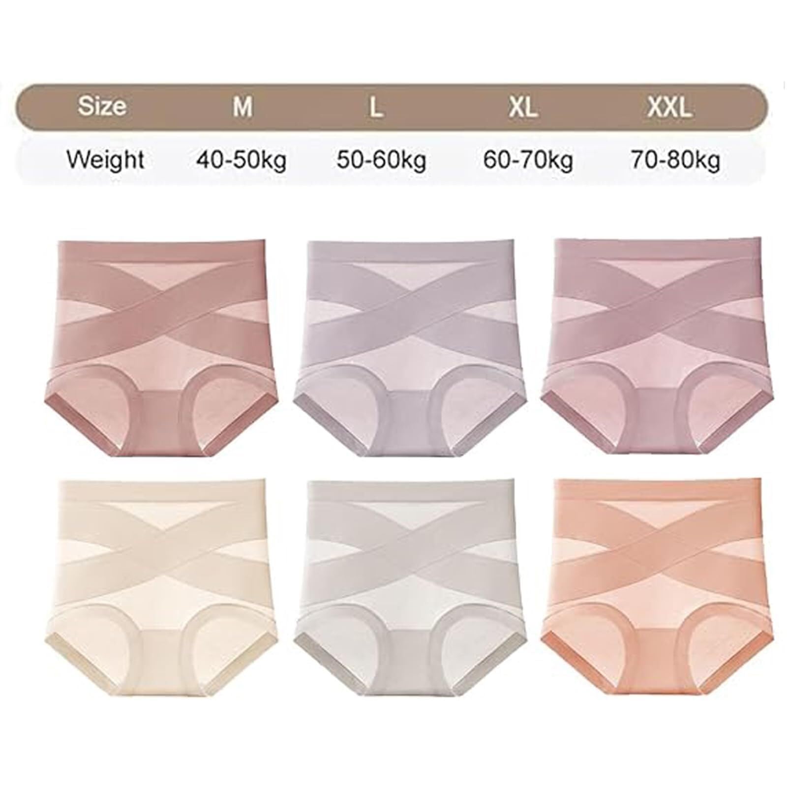 CMBSSTFC Damen-Slips zur Bauchdeckenstraffung mit hoher Taille, körperformender, hüfthebender, Nahtloser, bequemer Slip aus Reiner Baumwolle