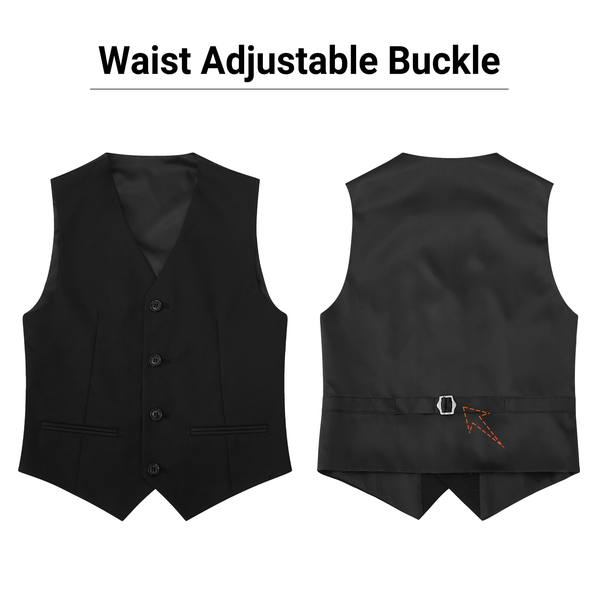 Conjunto de trajes formales para niños, desde niños pequeños hasta adolescentes, cintura ajustable, con tirantes