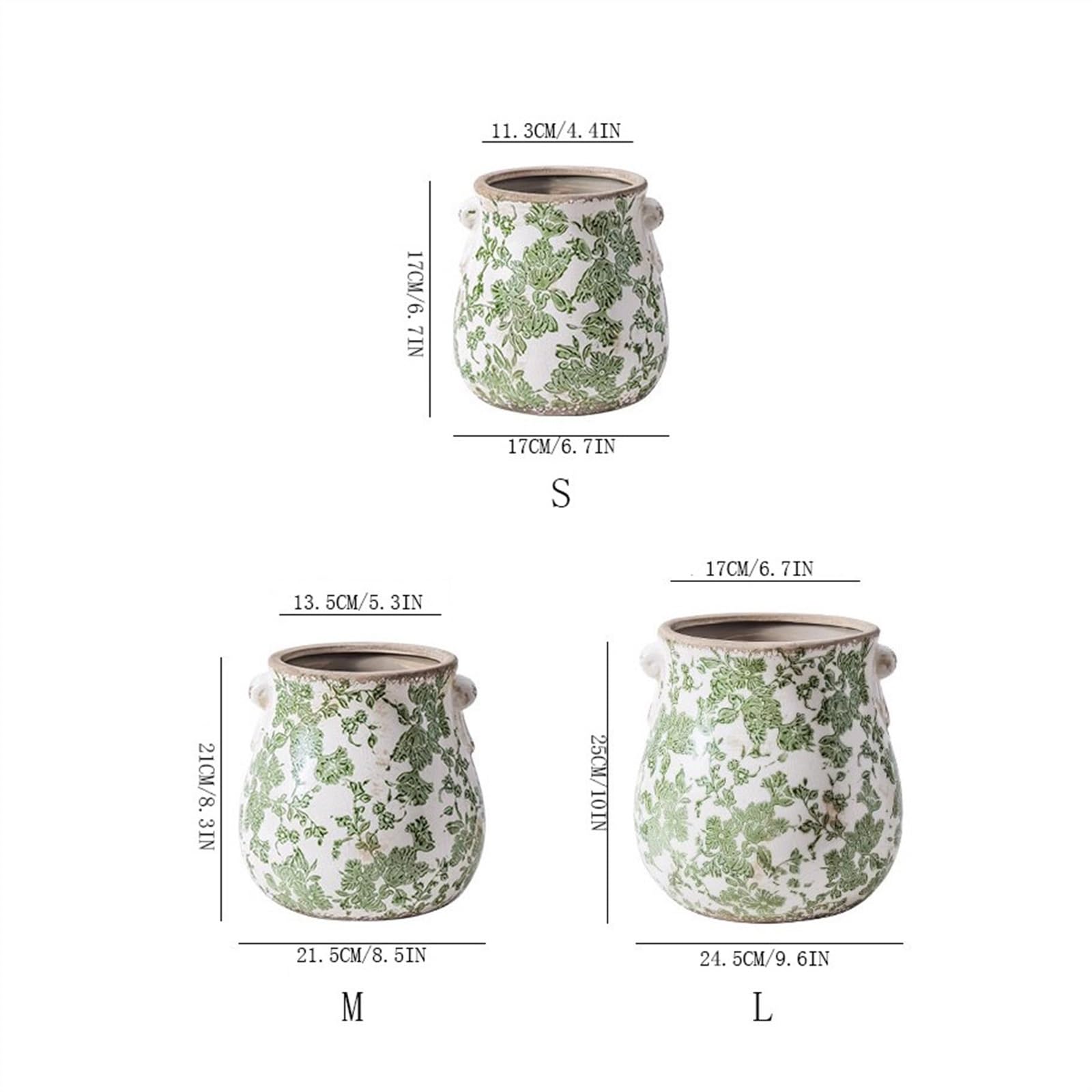 Vaso per Piante Vasi da Fiori in Ceramica Vintage per Uso Domestico Fioriera da Patio Esterna Rustica di Lusso Premium con Senso di Stile Creativo