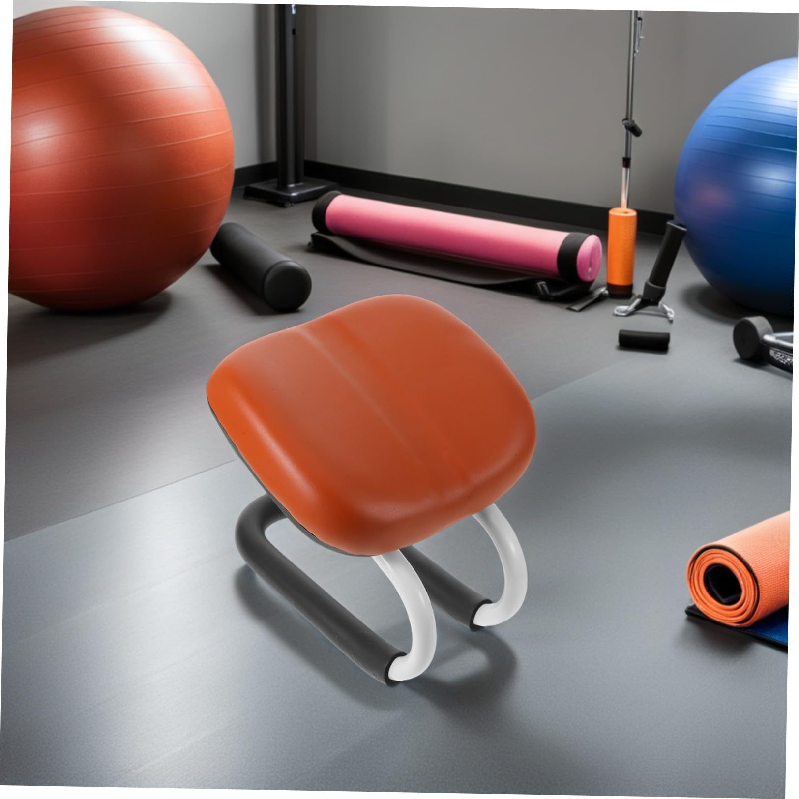 Healeved Sgabello da Meditazione Inginocchiarsi Marrone, Base Antiscivolo | Pu, Altezza Regolabile, 25, 50x21, 50x21, 50cm, Pieghevole per Esterni e Sala Meditazione