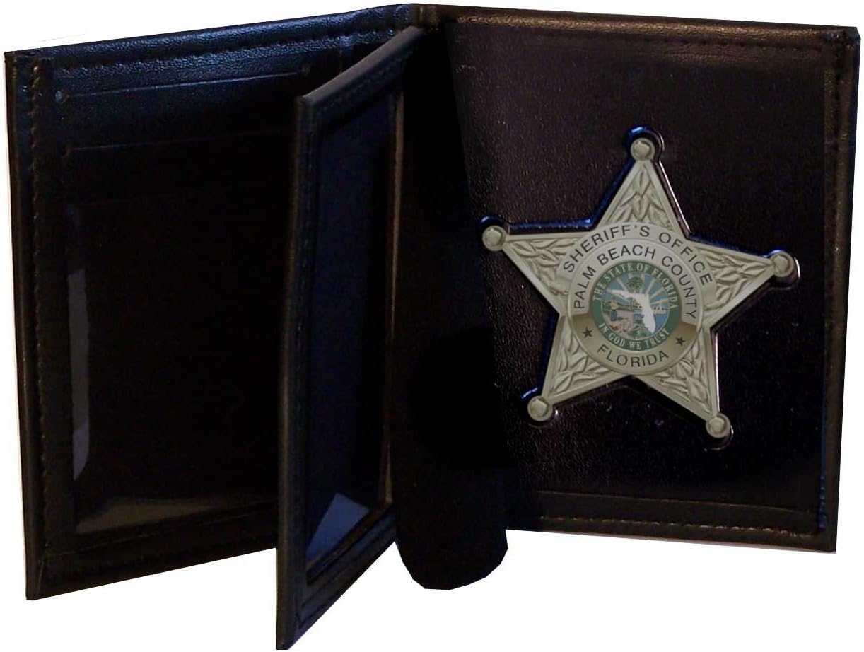 Perfect Fit Shield Wallets Florida Sheriff Five-point Star Hidden Badge Wallet (Cutout PF185 2.7 inches tall)