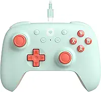 8Bitdo Ultimate 2C Wired Controller for Windows PC and Android, with 1000Hz Polling Rate, Hall Effect Joysticks and Hall Triggers, and Remappable L4/R4 Bumpers (Mint)