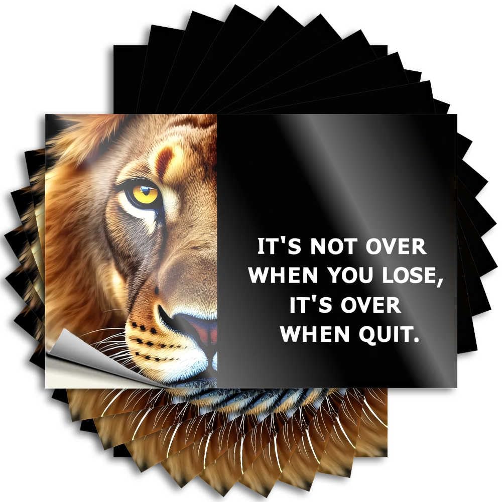 Spring, Decals Water Never Quit: The Lion's Message of Perseverance | Exterior New(6X9CM)