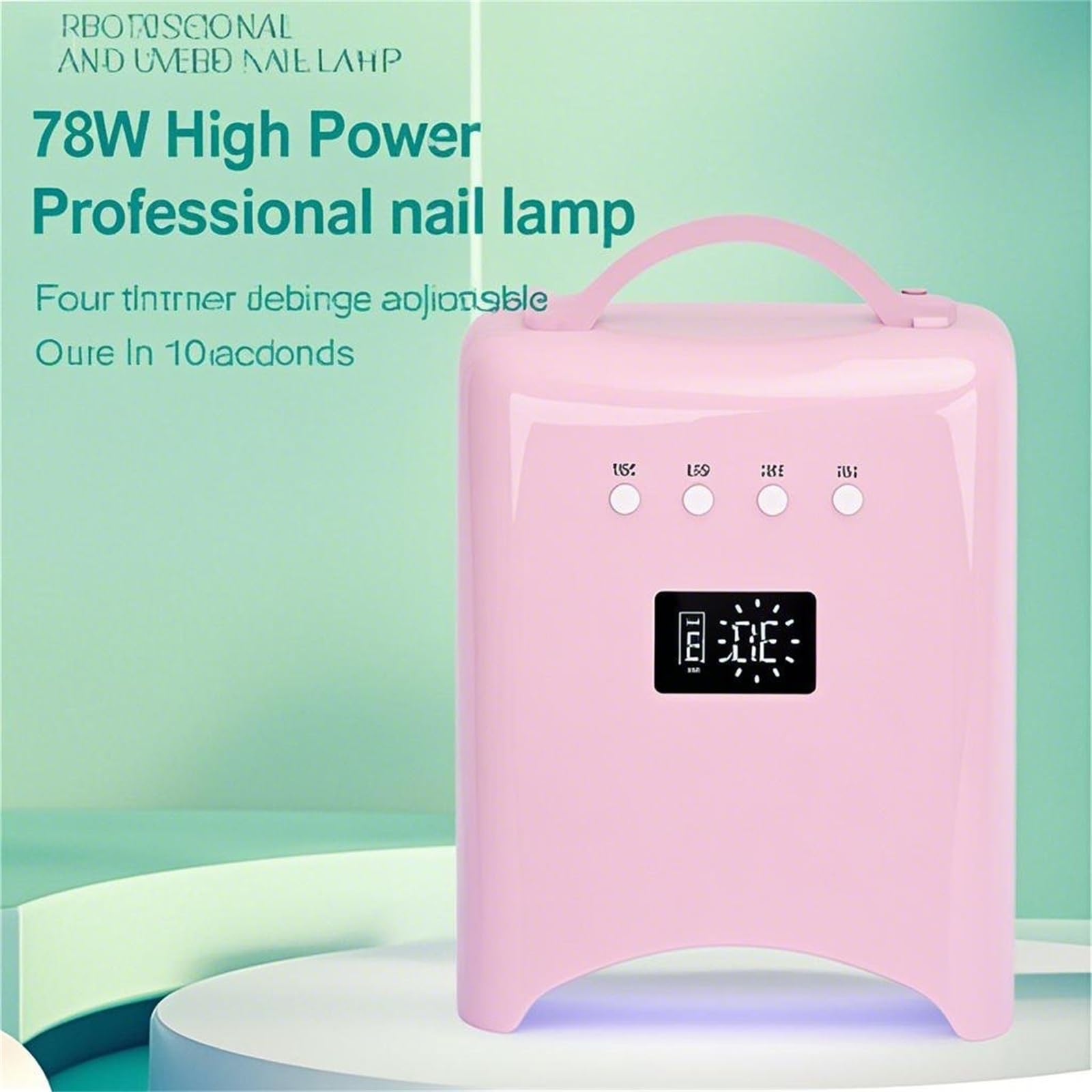 Multicolor1,Lampada per Unghie Ricaricabile Lampada UV LED per Unghie in Gel asciuga Smalto in Gel asciuga Unghie da 78 w Lampada per Unghie ad Asciugatura Rapida 10 Secondi