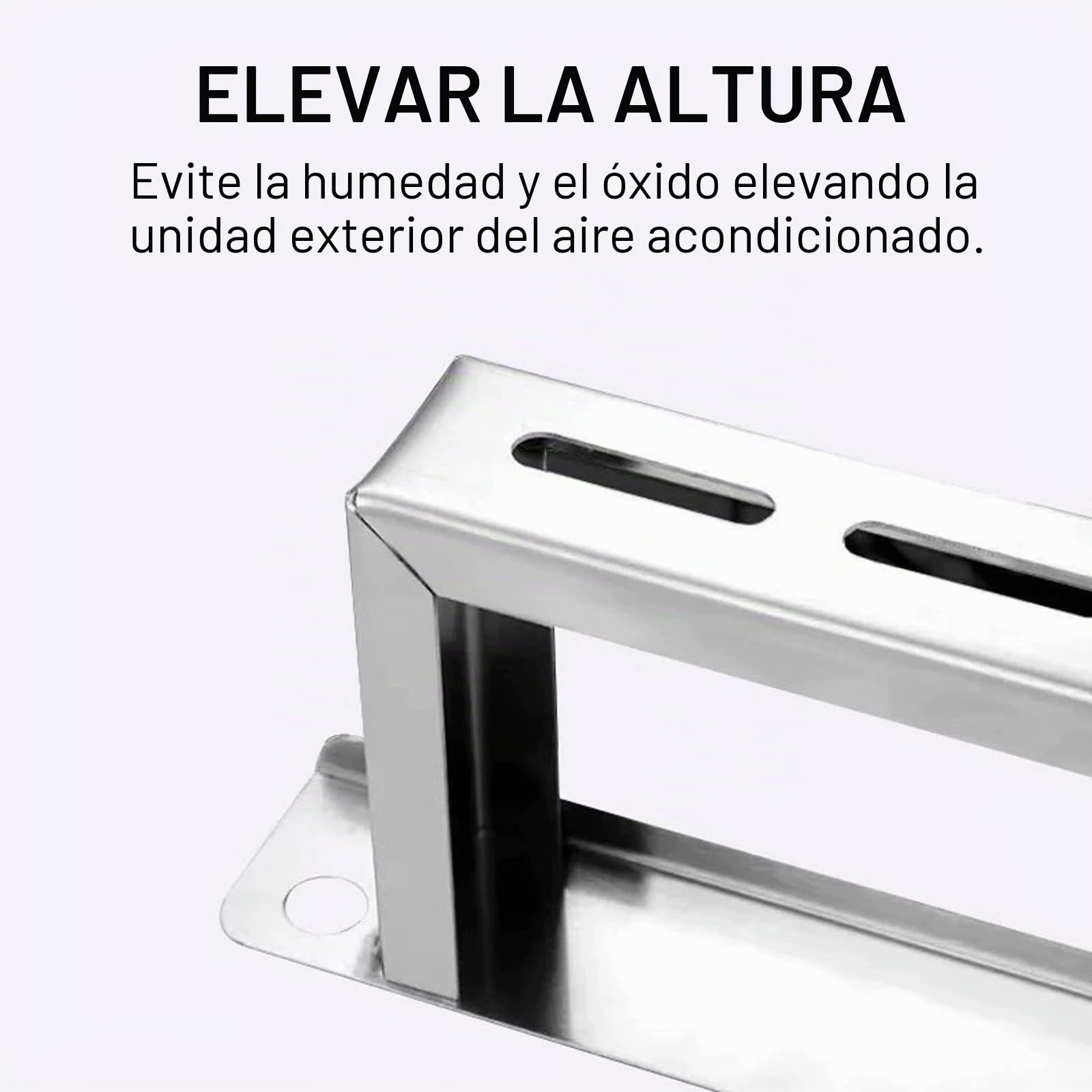 Soportes de Aire Acondicionado, Soporte de Suelo Resistente, para Aires Acondicionados con Bomba de Calor, Acero Inoxidable, Carga Máxima 150 KG(48x10x4.3 cm)