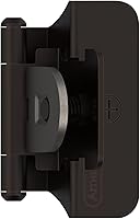 Vista 22 de Amerock BPR8701CZ Bisagra para gabinete Superposición doble desmontable de 1/4 pulgada (6 mm) Bronce champán Bisagra para puerta de gabinete